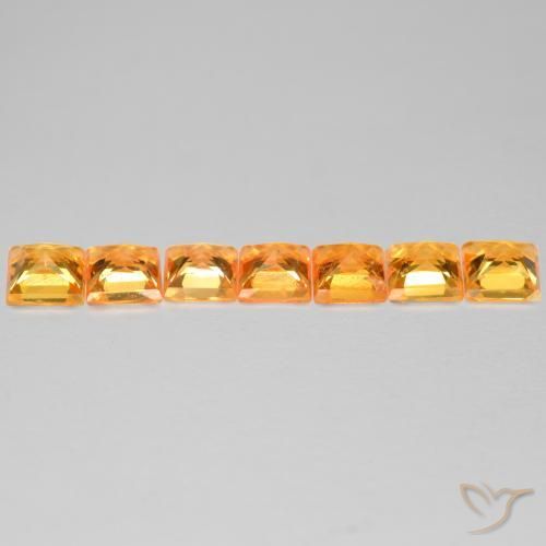 Gemme di Zaffiro Miele arancione naturale da 2.20 ct, Quadrato, VS
