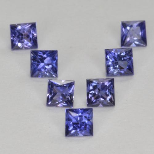 Gemme di Zaffiro Blu notte naturale da 0.62 ct, Quadrato, VS