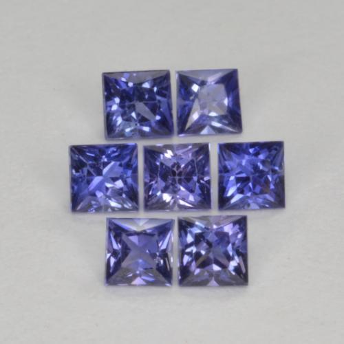Gemme di Zaffiro Blu notte naturale da 0.62 ct, Quadrato, VS