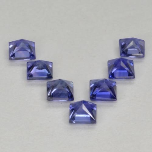 Gemme di Zaffiro Blu notte naturale da 0.62 ct, Quadrato, VS