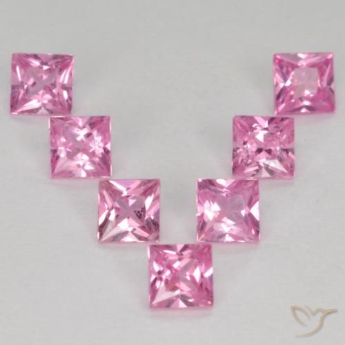 1.03ctw Naturale Rosa viola reale molto chiaro Zaffiro, Quadrato, VS