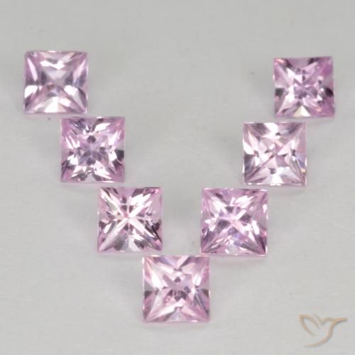0.99ctw Naturale Tono rosa ciliegia Zaffiro, Quadrato, VS