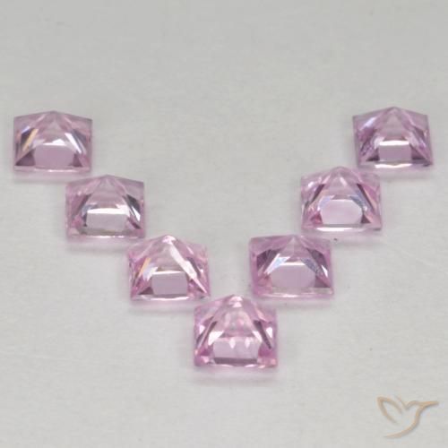 Gemme di Zaffiro Tono rosa ciliegia naturale da 0.99 ct, Quadrato, VS