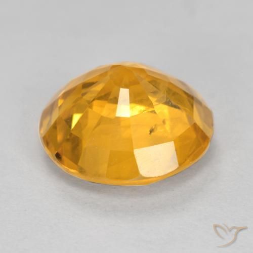 Zaffiro Arancio-Oro naturale da 3.15 ct, Rotondo, VS-SI