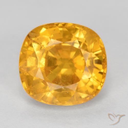 3.25ct Naturale Dorato scuro Zaffiro, Cuscino, VS-SI