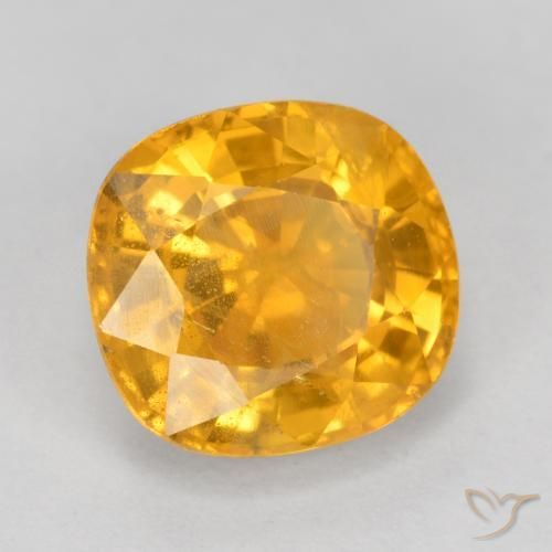 Zaffiro Dorato scuro naturale da 3.25 ct, Cuscino, VS-SI