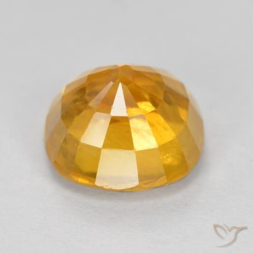 Zaffiro Dorato scuro naturale da 3.25 ct, Cuscino, VS-SI