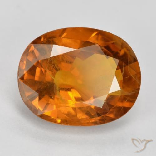 Zaffiro Arancione scuro naturale da 5.58 ct, Ovale, VS-SI