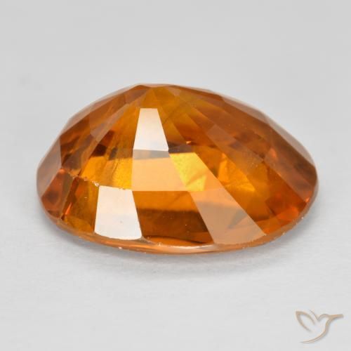 Zaffiro Arancione scuro naturale da 5.58 ct, Ovale, VS-SI