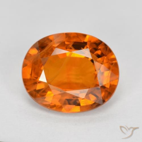 4.03ct Naturale Arancio Medio Zaffiro, Ovale, VS-SI