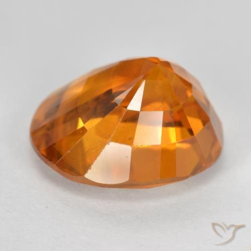 Zaffiro Arancione Ambra naturale da 6.87 ct, Ovale, VS-SI
