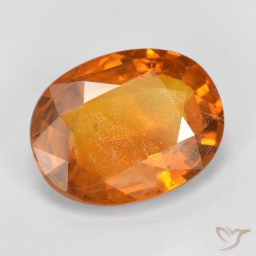 Zaffiro Arancione rossastra naturale da 6.96 ct, Ovale, VS-SI