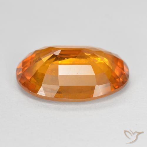 Zaffiro Arancione rossastra naturale da 6.96 ct, Ovale, VS-SI