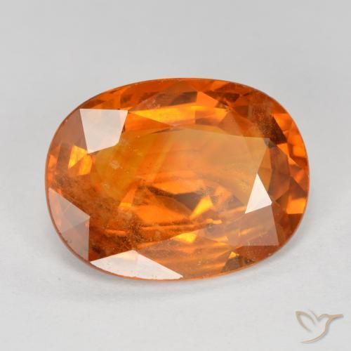 Zaffiro Arancio Medio naturale da 6.78 ct, Ovale, VS-SI