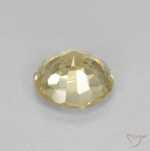 Zaffiro Color crema naturale da 0.52 ct, Rotondo, VS