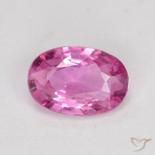 0.60ct Naturale Rosa scuro Zaffiro, Ovale, VS-SI
