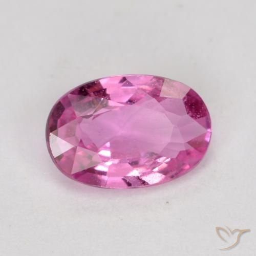 Zaffiro Rosa scuro naturale da 0.60 ct, Ovale, VS-SI