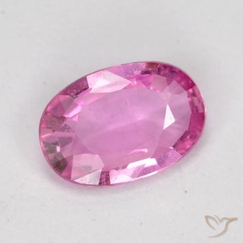 Zaffiro Viola rosato brillante naturale da 0.66 ct, Ovale, VS-SI