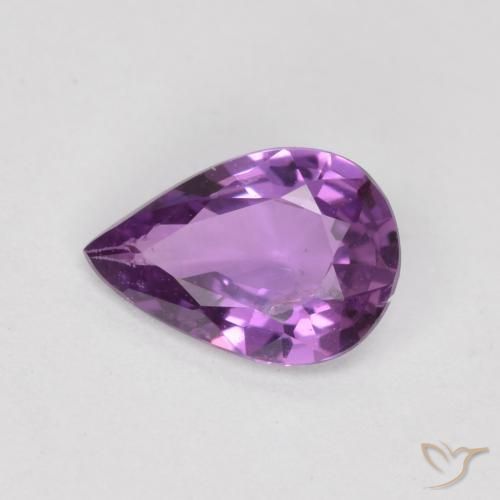 Zaffiro violaceo naturale da 0.47 ct, Forma a pera, VS