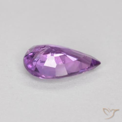 Zaffiro violaceo naturale da 0.47 ct, Forma a pera, VS