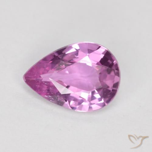 0.62ct Naturale Viola rosato intenso Zaffiro, Forma a pera, VS