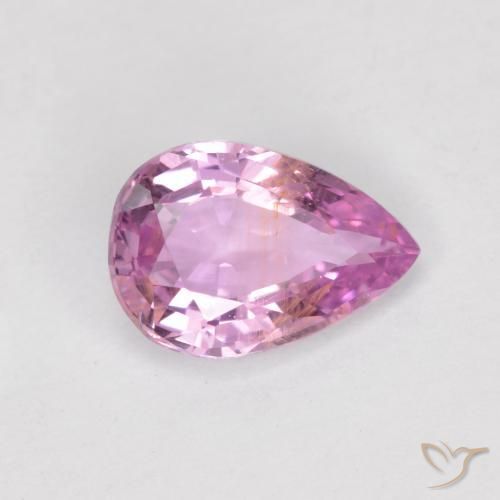 Zaffiro Rosa chiaro naturale da 0.59 ct, Forma a pera, VS