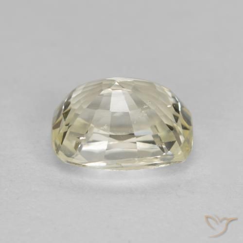 Zaffiro Giallo pallido naturale da 1.43 ct, Cuscino, VS