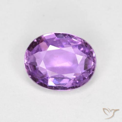 0.70ct Naturale Viola medio Zaffiro, Ovale, VS