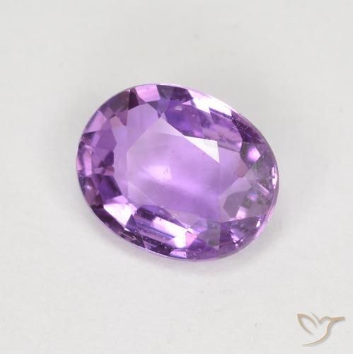 Zaffiro Viola medio naturale da 0.70 ct, Ovale, VS
