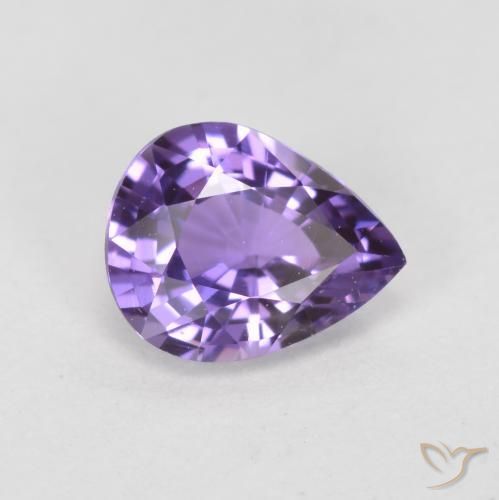 0.66ct Naturale Viola Intenso Zaffiro, Forma a pera, VS-SI