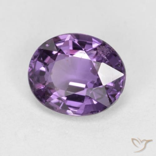 Zaffiro Viola scuro naturale da 0.84 ct, Ovale, VS-SI