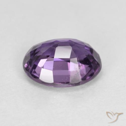Zaffiro Viola scuro naturale da 0.84 ct, Ovale, VS-SI