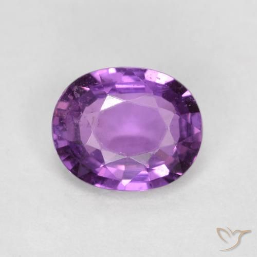 0.72ct Naturale Viola scuro Zaffiro, Ovale, VS-SI