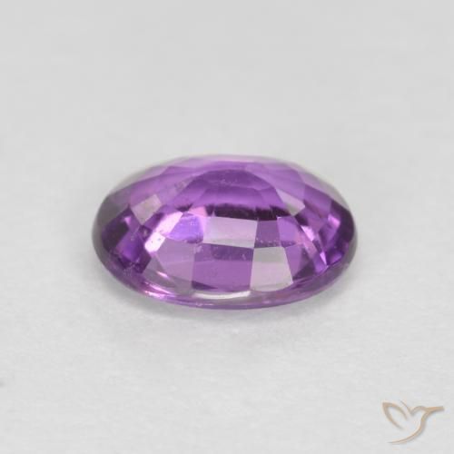 Zaffiro Viola scuro naturale da 0.72 ct, Ovale, VS-SI