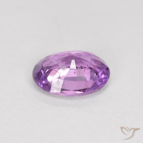 Zaffiro Viola medio-scuro naturale da 0.51 ct, Ovale, VS-SI