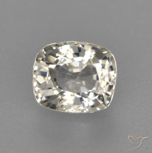 1.18ct Naturale Giallo pallido Zaffiro, Cuscino, VVS-VS
