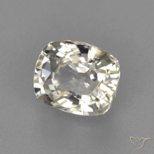 Zaffiro Giallo pallido naturale da 1.18 ct, Cuscino, VVS-VS