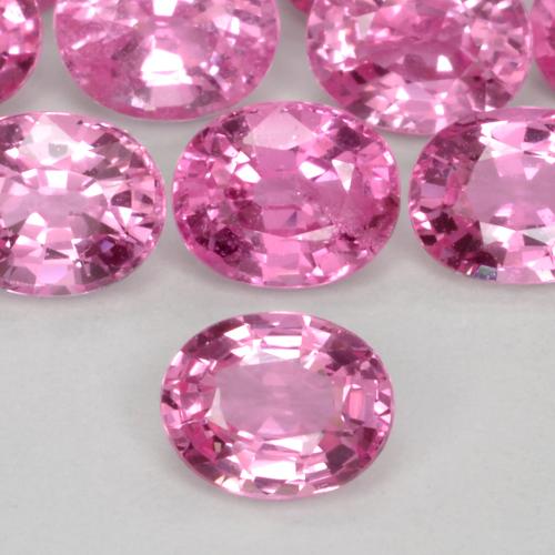 Zaffiro Rosa intenso naturale da 0.45 ct, Ovale, VS-SI