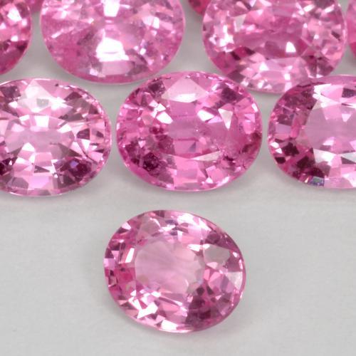 Zaffiro Rosa intenso naturale da 0.45 ct, Ovale, VS-SI
