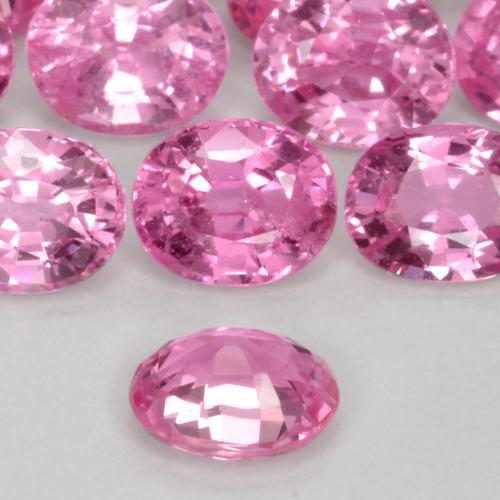 Zaffiro Rosa intenso naturale da 0.45 ct, Ovale, VS-SI