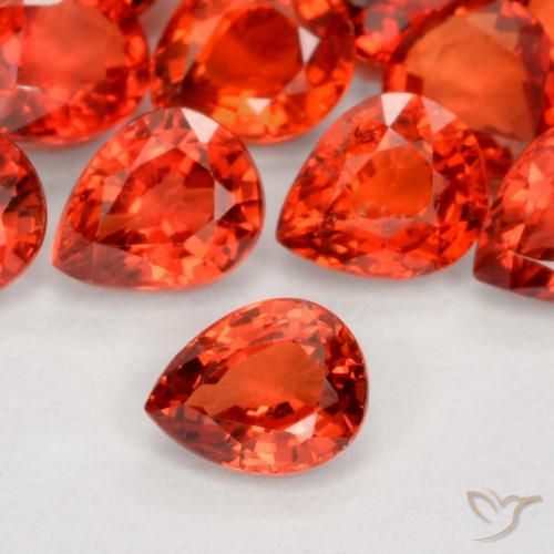 0.42ct Naturale Rosso medio Zaffiro, Forma a pera, VVS-VS