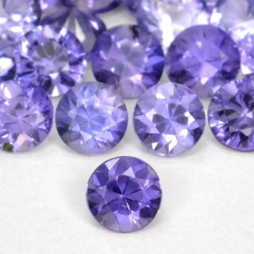 Zaffiro Viola scuro naturale da 0.11 ct, Rotondo, VS