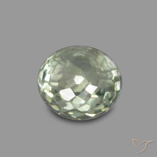 Zaffiro Verde medio naturale da 0.64 ct, Rotondo, VS-SI