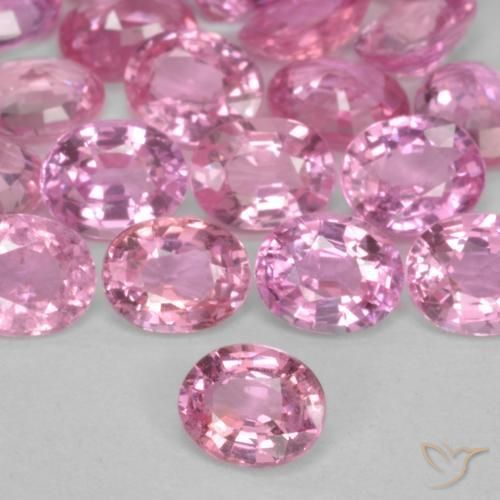 0.45ct Naturale Rosa gomma da masticare Zaffiro, Ovale, VS-SI