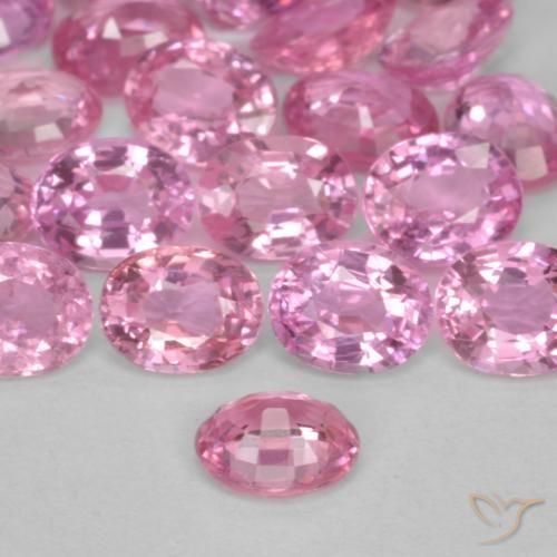 Zaffiro Rosa gomma da masticare naturale da 0.45 ct, Ovale, VS-SI