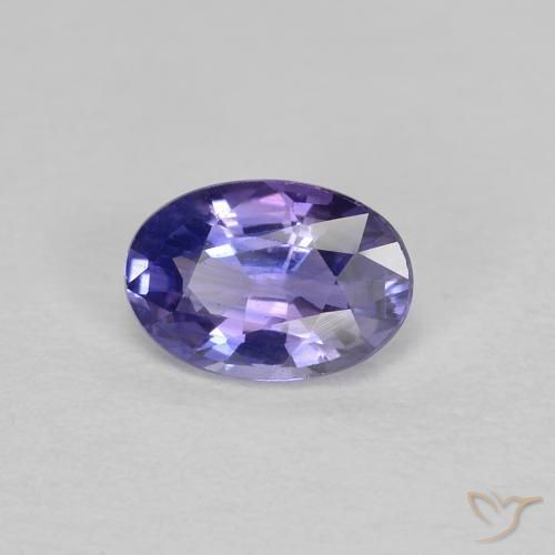 Zaffiro Viola scuro naturale da 0.49 ct, Ovale, VS