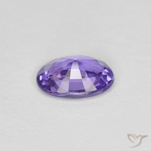 Zaffiro Viola scuro naturale da 0.42 ct, Ovale, VVS-VS