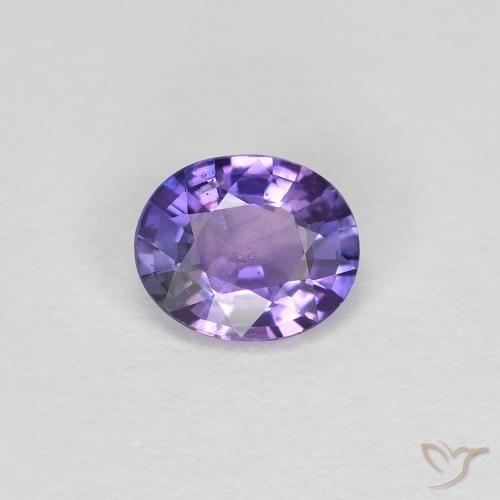 Zaffiro Viola scuro naturale da 0.38 ct, Ovale, VS