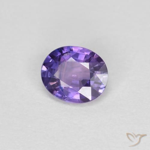Zaffiro Viola scuro naturale da 0.38 ct, Ovale, VS