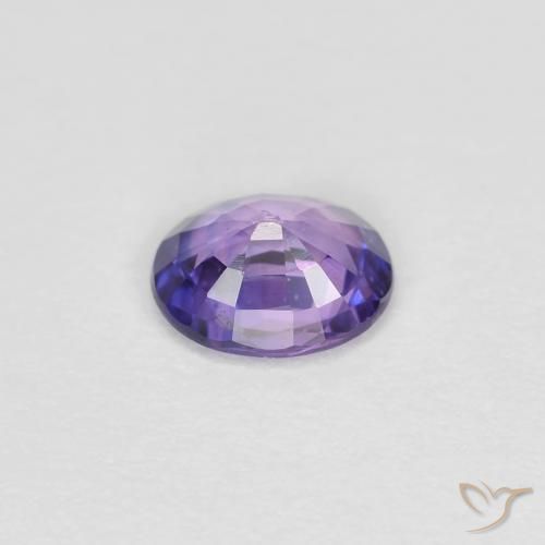Zaffiro Viola scuro naturale da 0.38 ct, Ovale, VS
